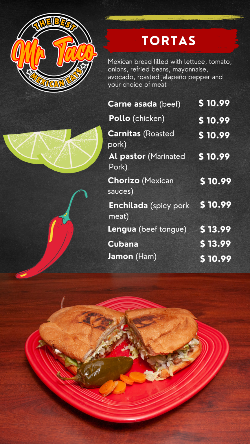 Our Menu Mr Taco